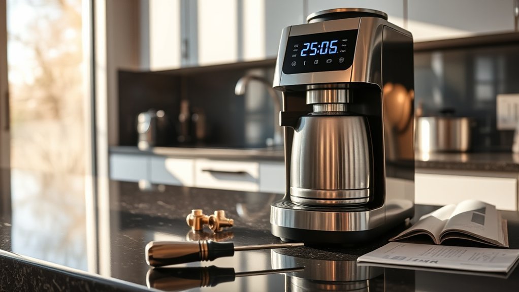 flashing coffee maker clock