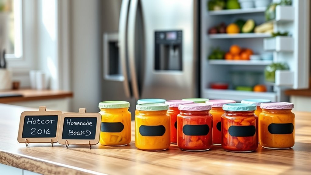 freeze homemade baby food