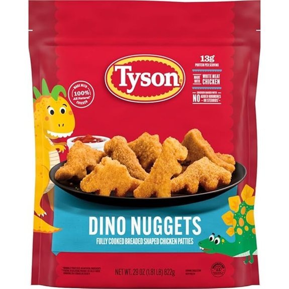 Tyson Fully Cooked Fun Dinosaur Chicken Nuggets 29 oz (Frozen)