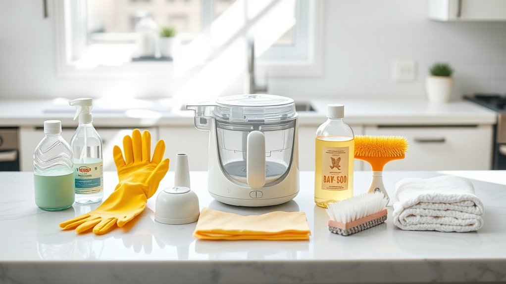 gather cleaning supplies effectively