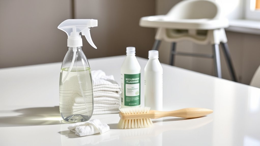 gather cleaning supplies efficiently