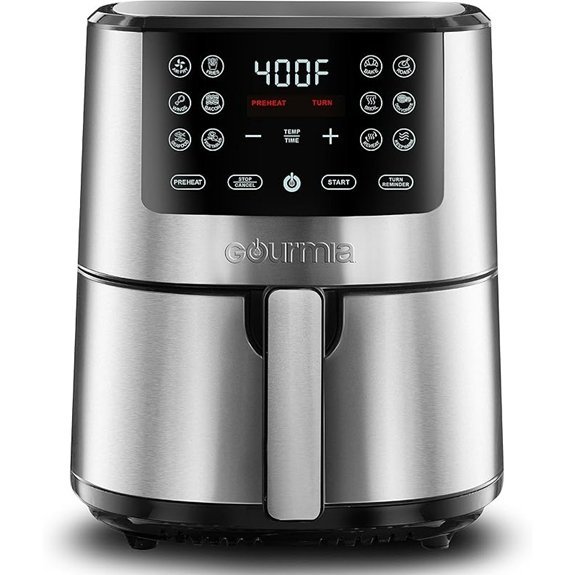 Gourmia 4-Qt Digital Air Fryer with Guided Cooking