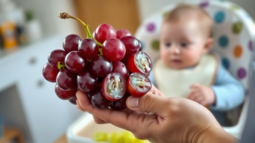 grapes pose choking risks