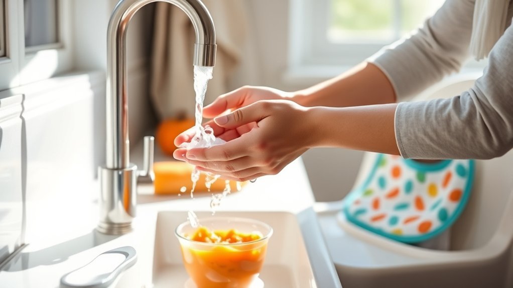 handwashing ensures baby food safety