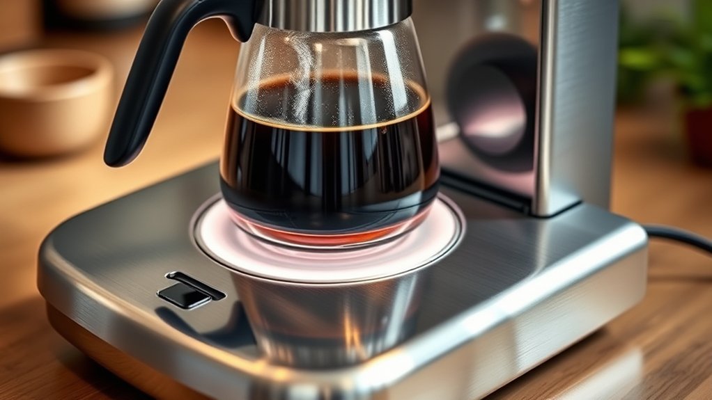 heating element maintains warmth