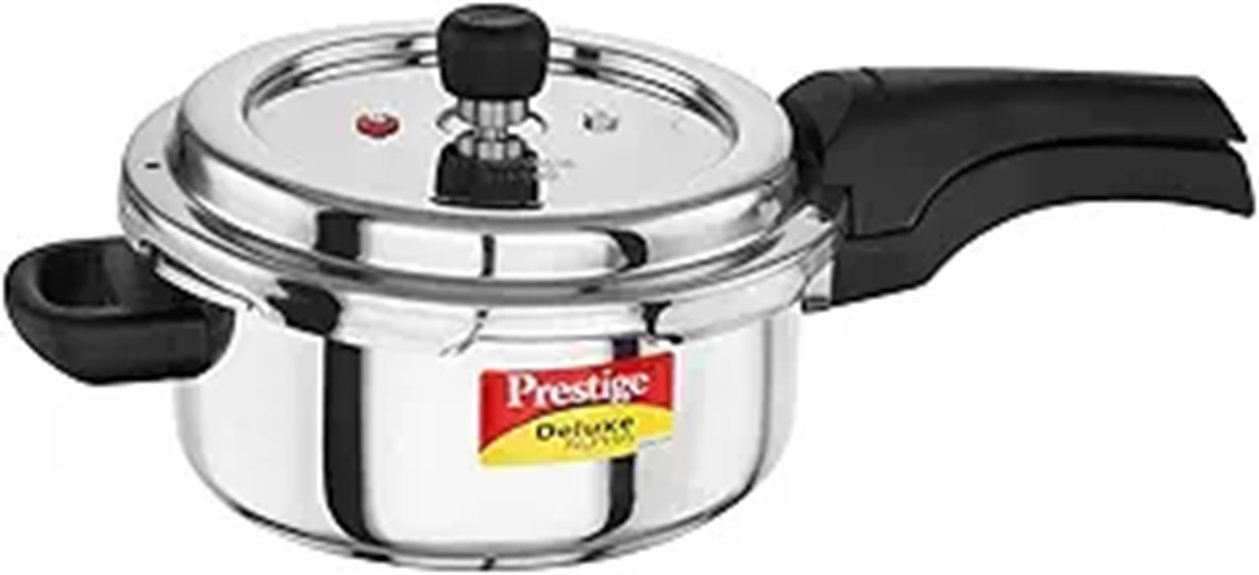 Prestige Deluxe Alpha Stainless Steel Pressure Cooker (3L)