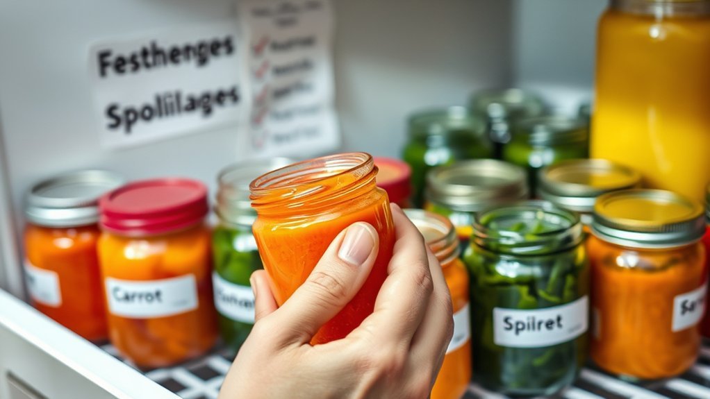 identifying frozen baby food spoilage