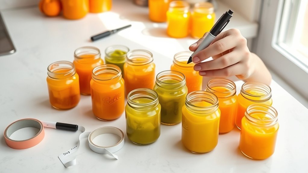 label and date baby food