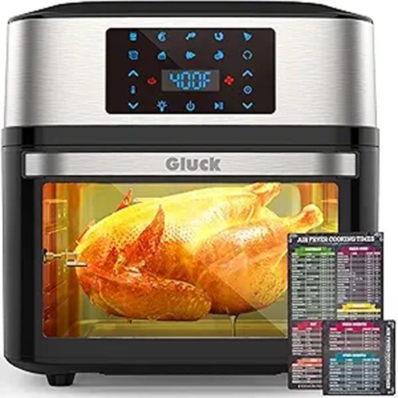20 QT Air Fryer Oven with Rotisserie and Racks