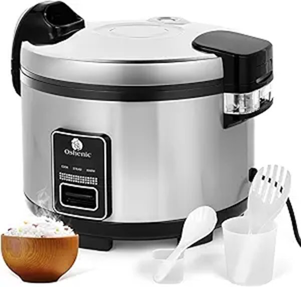 Oshenic Commercial Rice Cooker & Warmer (84 Cups)