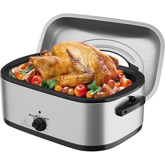 Sunvivi Electric Roaster Oven 24 Quart Stainless Steel