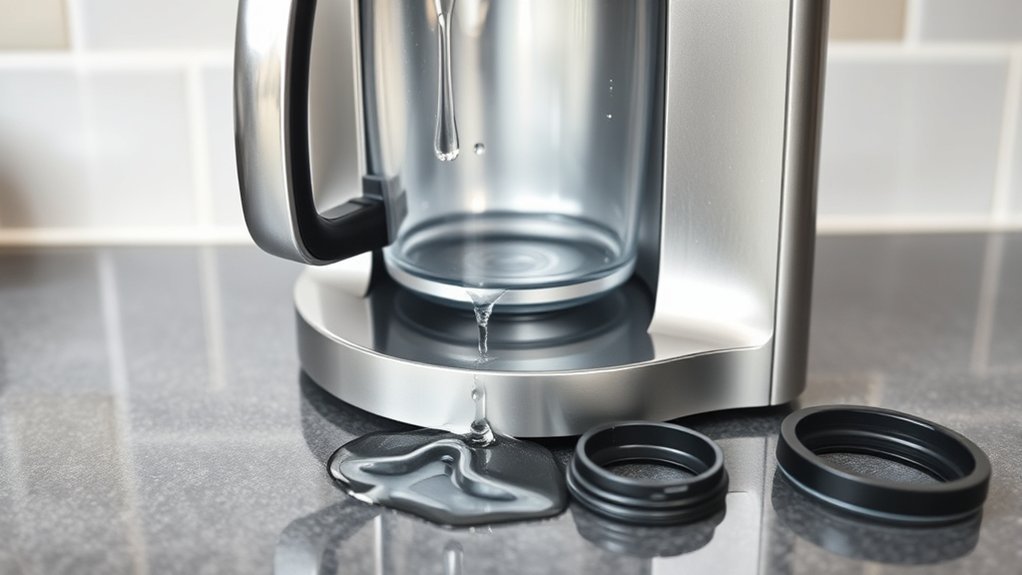 leaking coffee maker reservoir