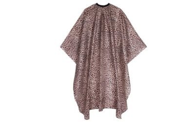 leopard print hair cutting cape