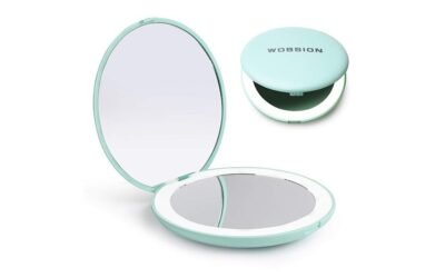 lighted travel makeup mirror