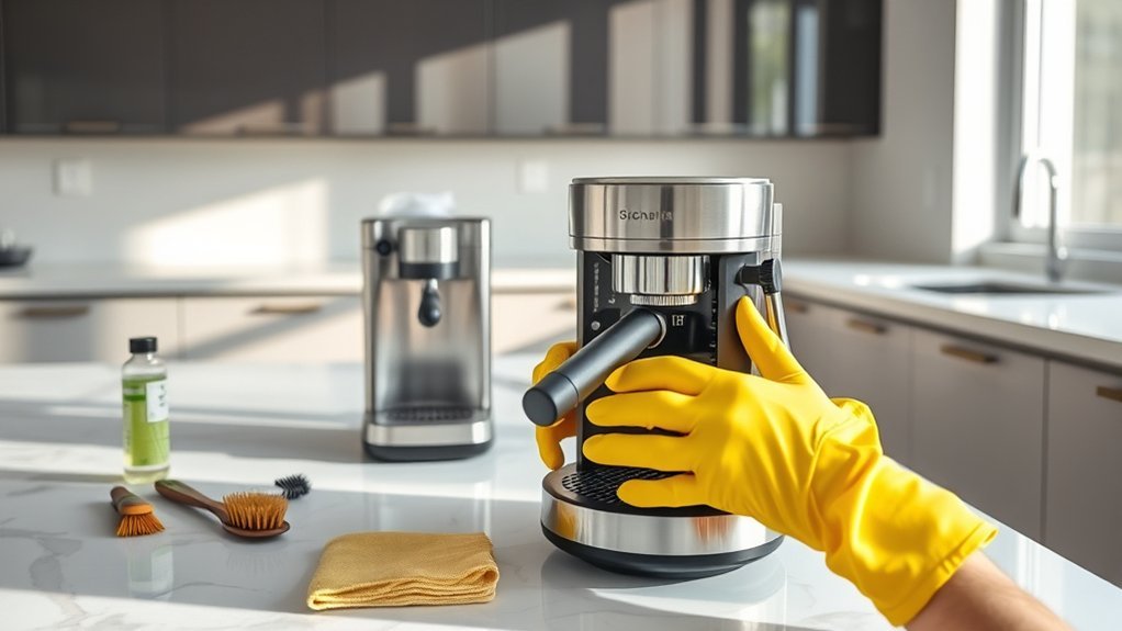 maintain coffee maker cleanliness