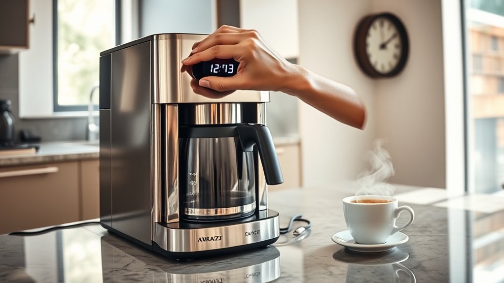 maintain coffee maker clock