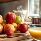 making homemade baby applesauce
