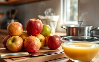 making homemade baby applesauce