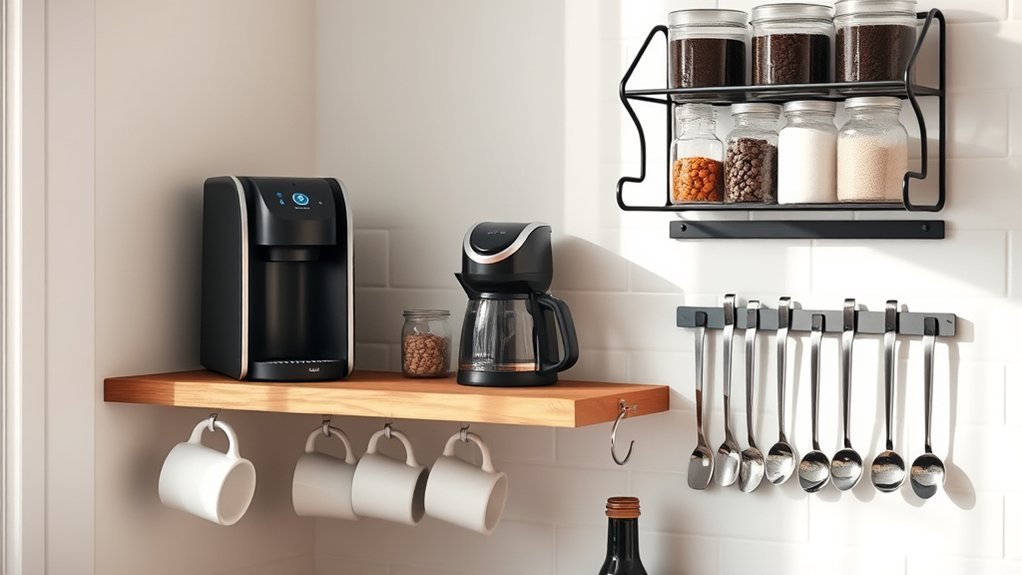 maximize coffee station storage