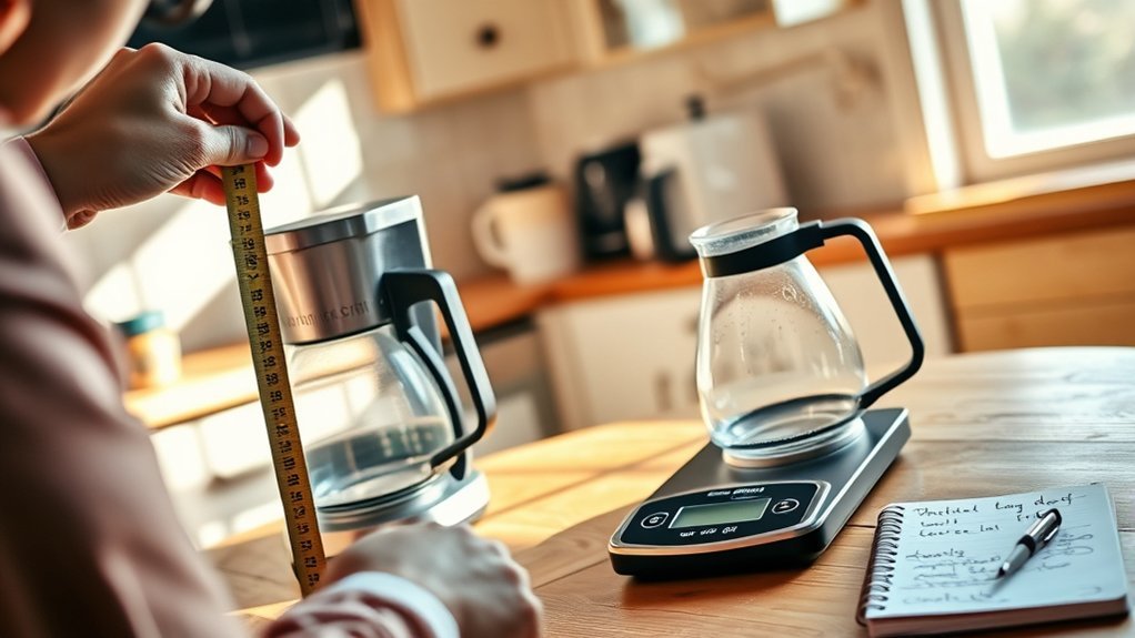 measure coffee carafe dimensions