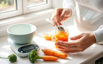 measuring baby food portions