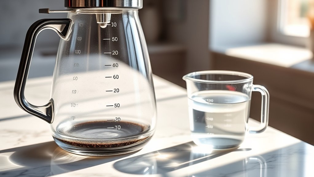 measuring coffee maker carafe