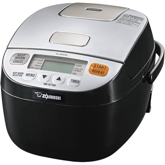 Zojirushi 612252-NL-BAC05SB Micom Rice Cooker and Warmer Silver Black