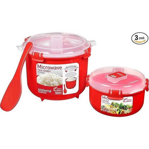 Sistema Microwave Rice Cooker & Food Container Set