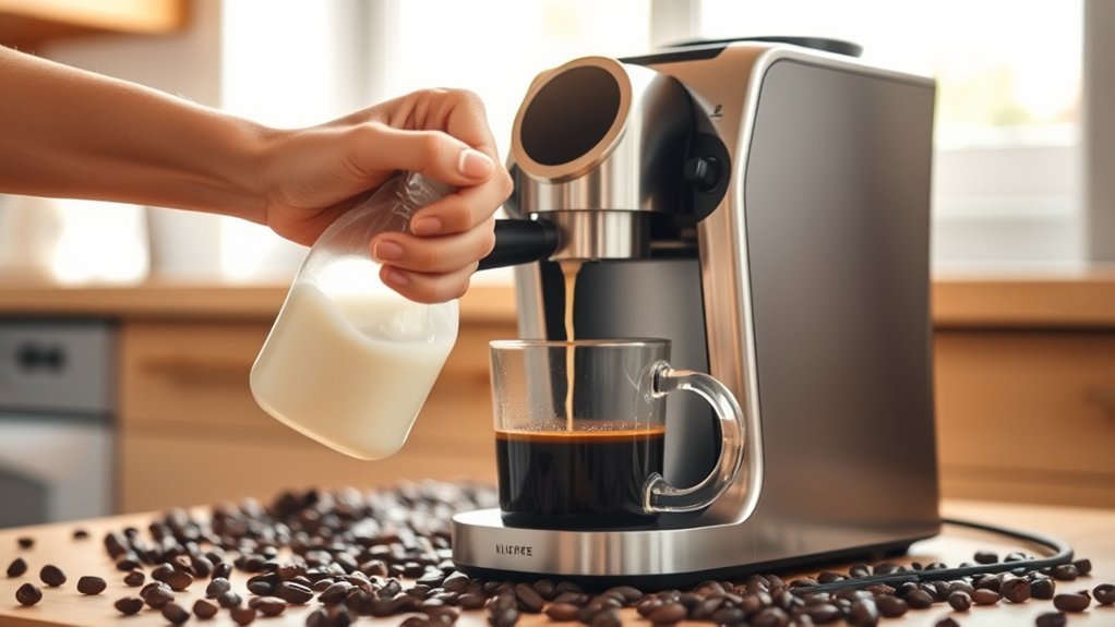 milk compromises coffee flavor