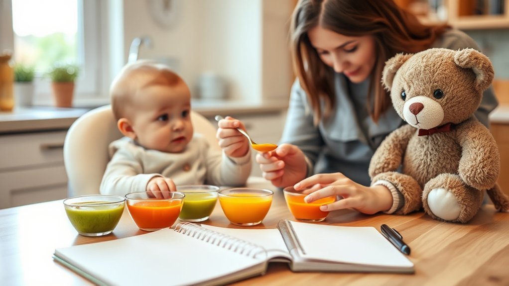 monitor allergies during feeding