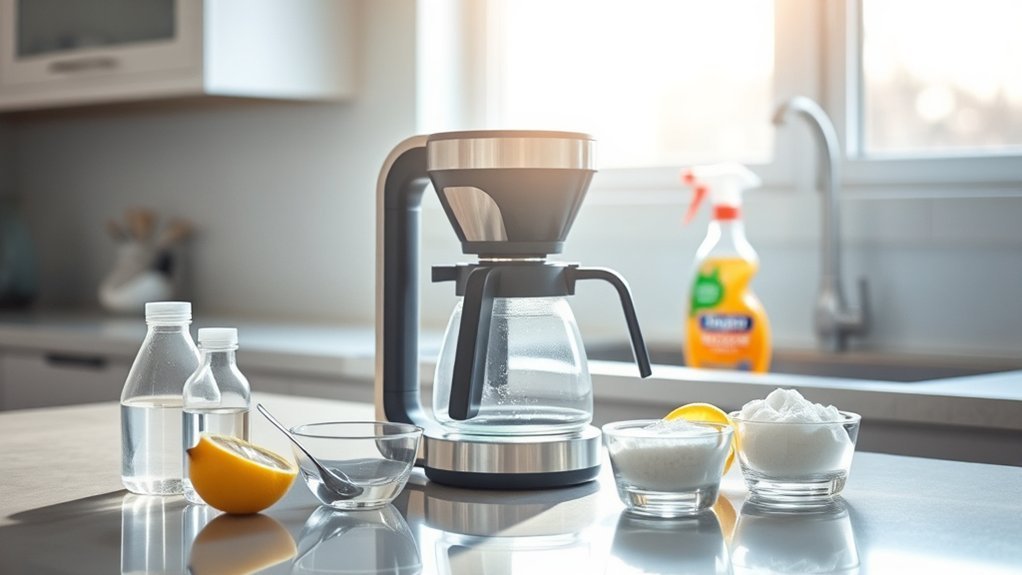 natural coffee maker cleaning methods