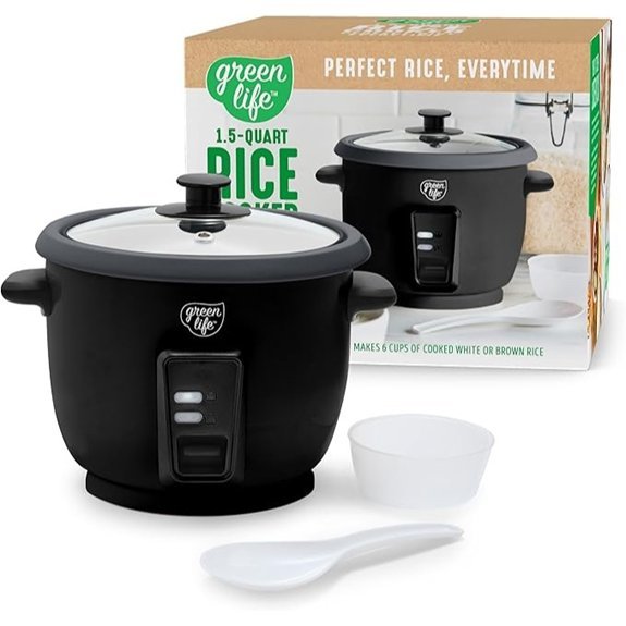 GreenLife Rice Cooker with Removable Nonstick Pot