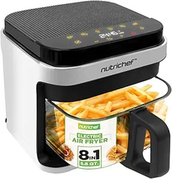 Nutrichef 5.8 Quart Air Fryer with Preset Modes
