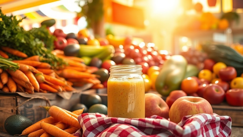 organic baby food selection