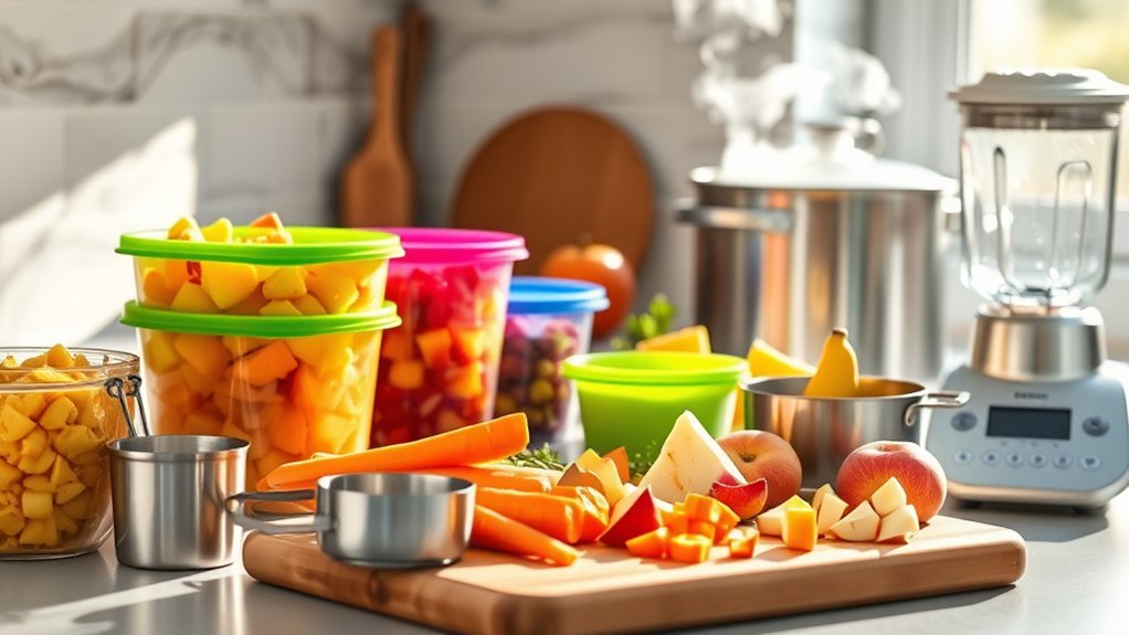 organize baby food prep