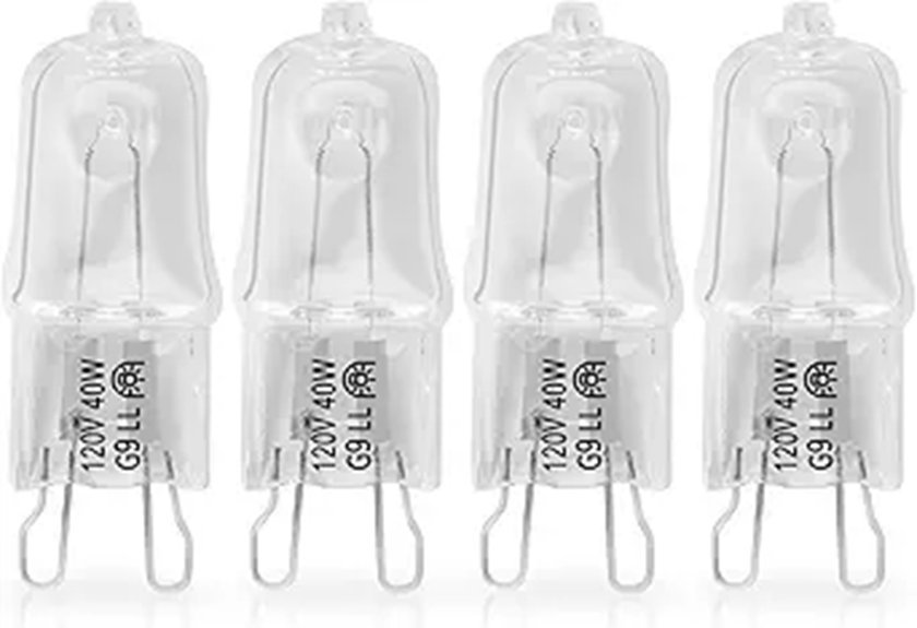 4Pcs G9 Halogen Bulb 40W for Oven Light