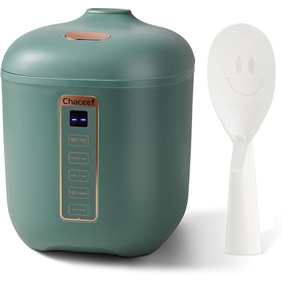 CHACEEF Mini Rice Cooker (2 Cups Portable)