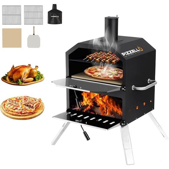 PIZZELLO Outdoor Pizza Oven 16'' Wood Fired