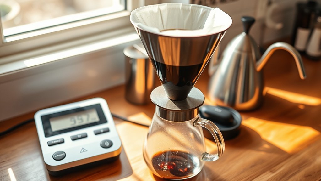pour over coffee brewing method
