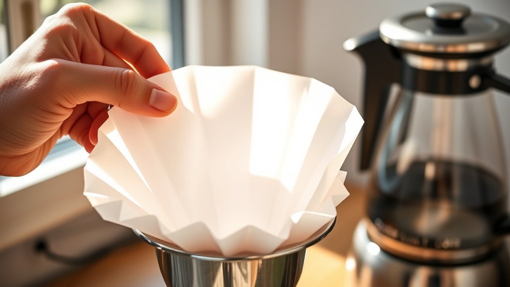 prepare coffee filter properly