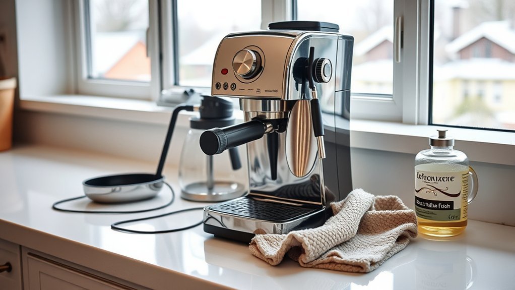 prepare coffee maker storage