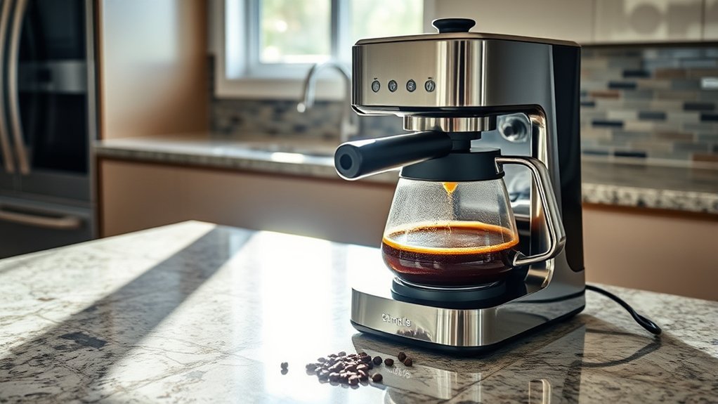 prevent coffee maker overflow