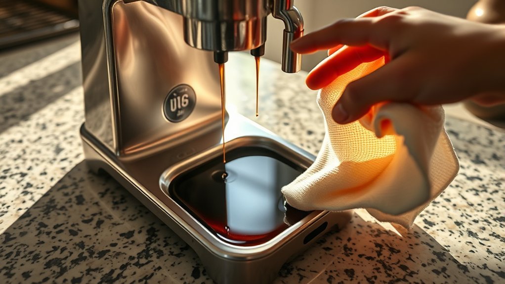 regular drip tray maintenance