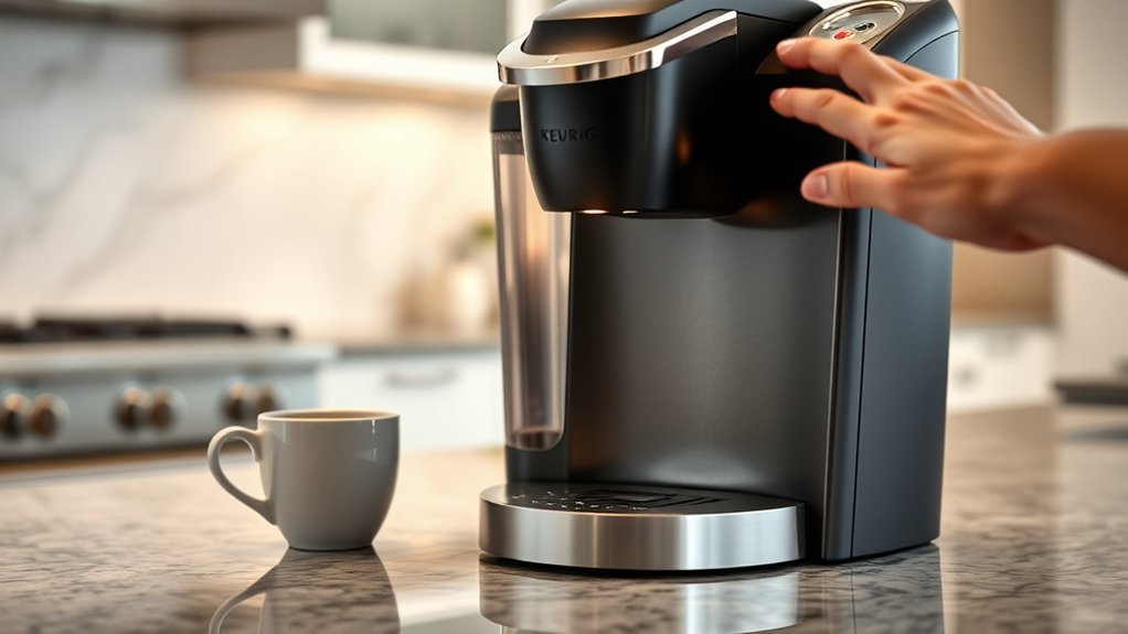 reset keurig descale light