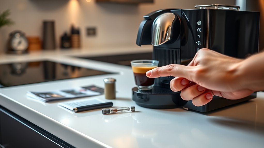reset nespresso machine settings