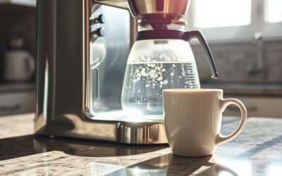 rinse coffee maker with water