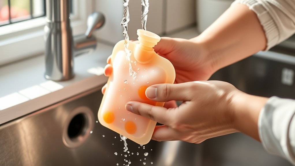 rinse pouches immediately after meals