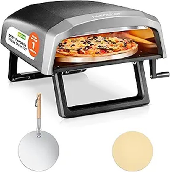 NutriChef Outdoor Pizza Oven with Rotating Stone
