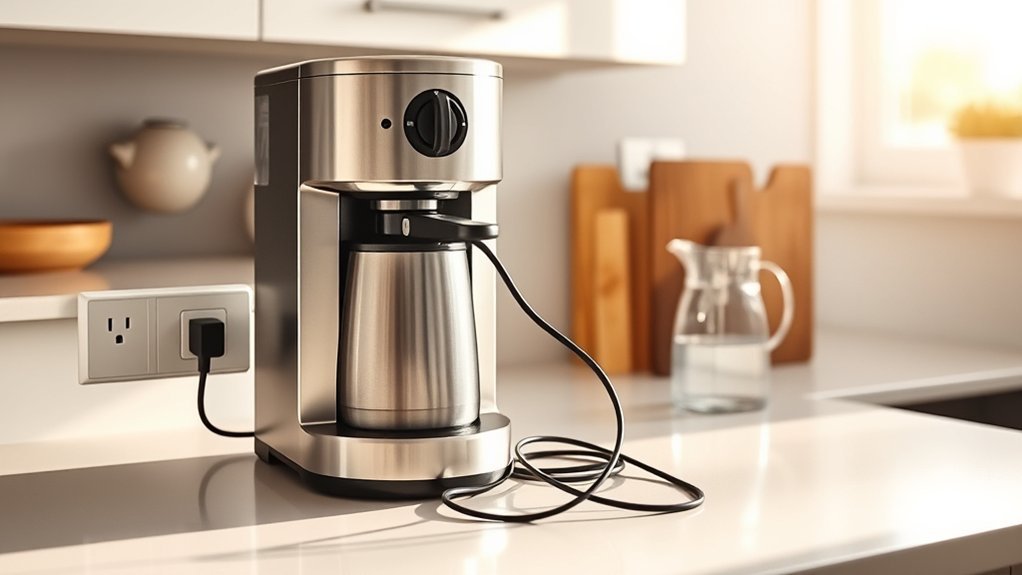 safe coffee maker setup