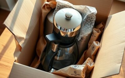 safely packing coffee maker